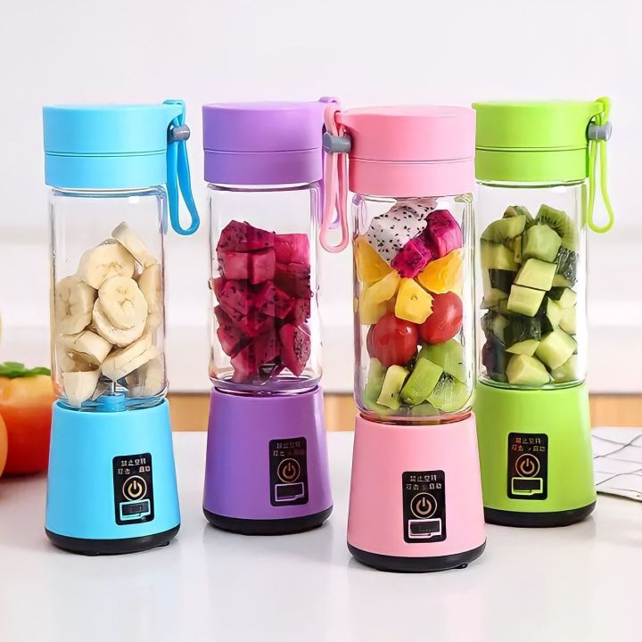 Mini Portable and Rechargeable 380ml Juice Blender Model : HM-03